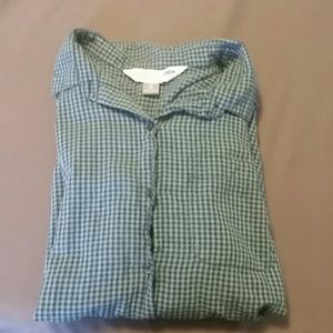 Old navy "The Classic Shirt" dark and light blue c